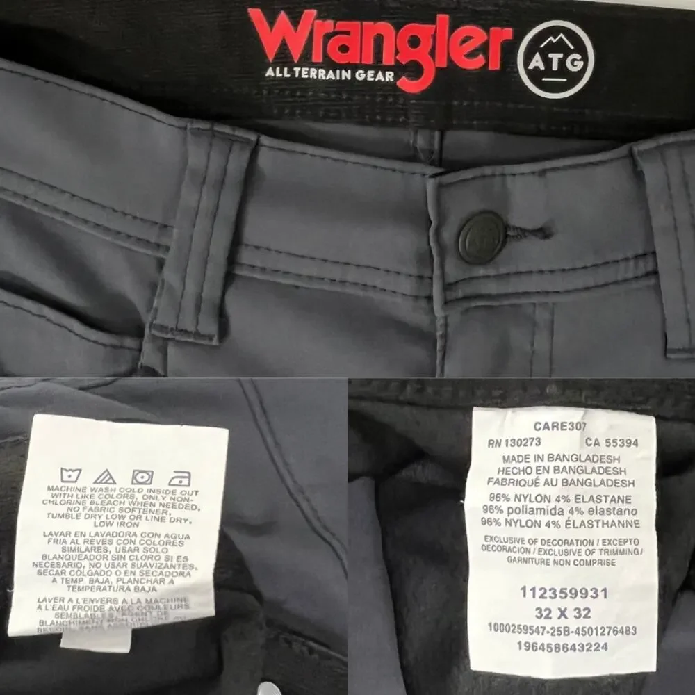 Wrangler Blue Flat Front Straight Leg Chino Casual Pants 32x32